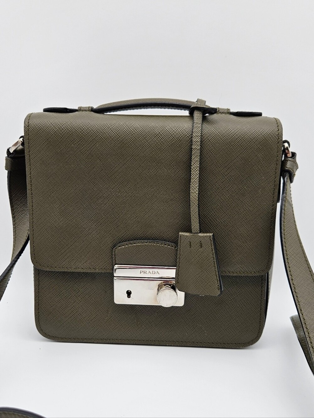 Authentic Prada Saffiano Leather Shoulder Bag